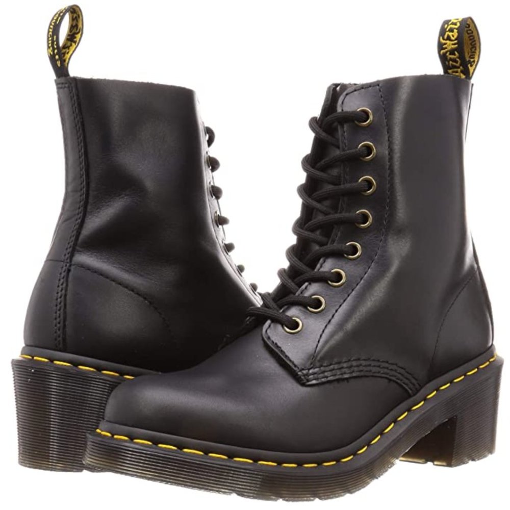 Dr. Martens Women's Clemency Boot, Black Wanama, Size 8
